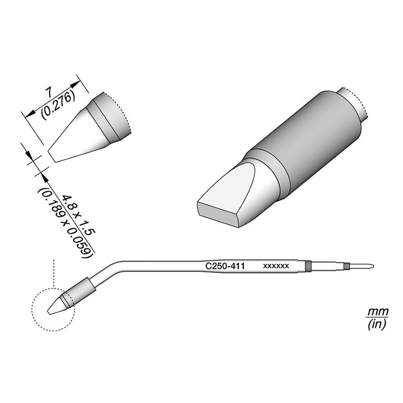 Cartridge Chisel 4,8x1,5..