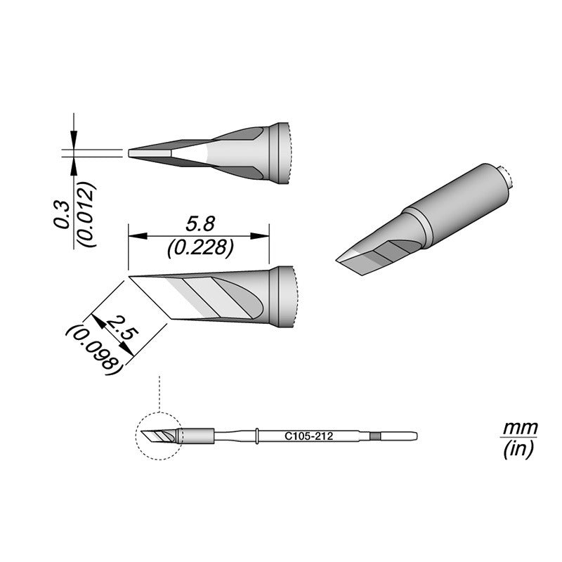 Cartridge Knife  2,5X0,3 S1..