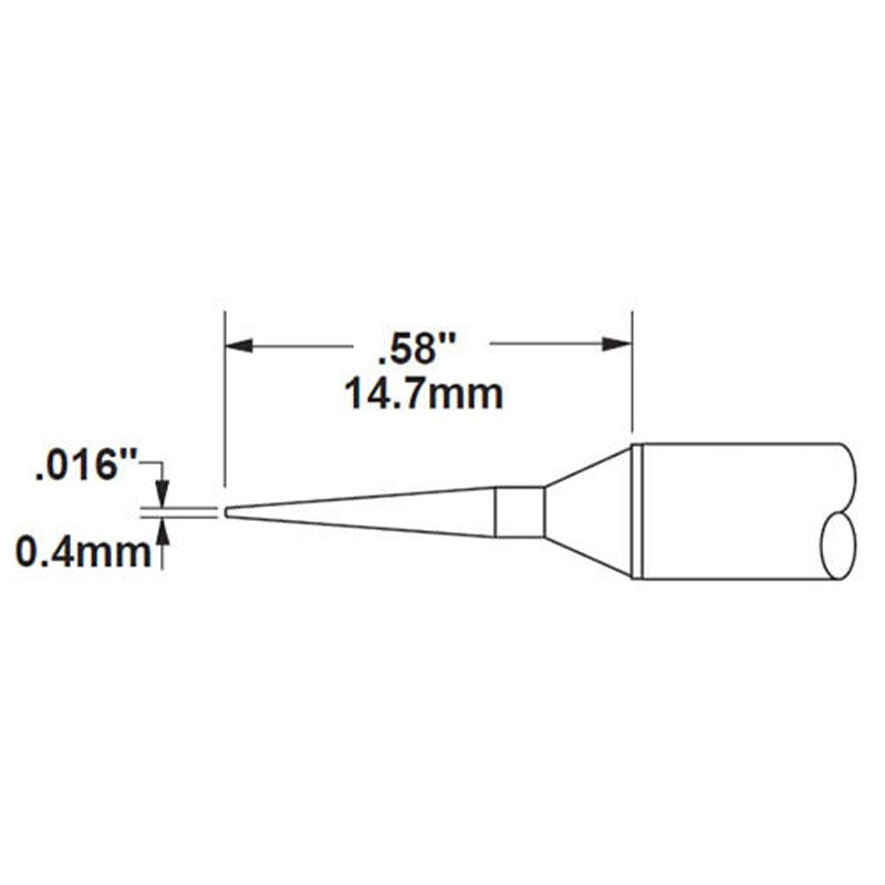 Metcal .016' (0.4mm) Conical Power Solder Tip