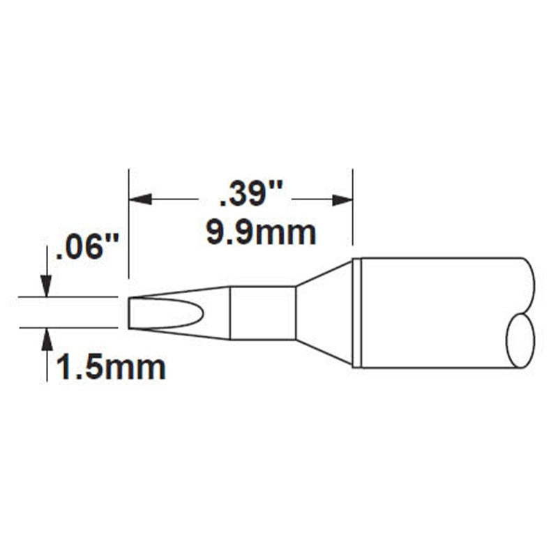 Metcal .06' (1.5mm) 30dg Chisel Solder Tip