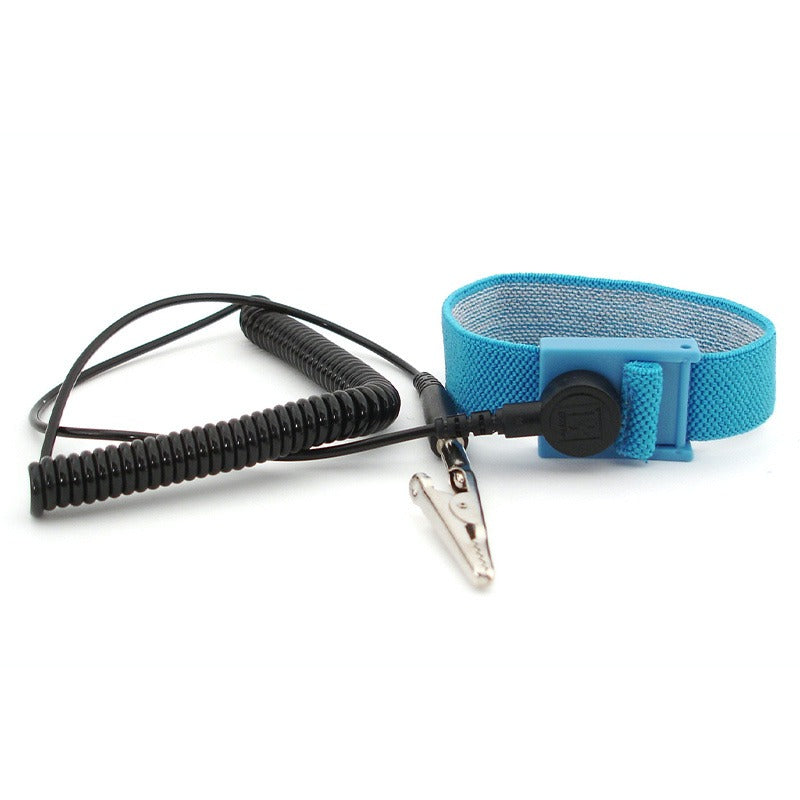 Botron Wrist Strap, w/6' Cord Adj.  1/8' snap BLUE