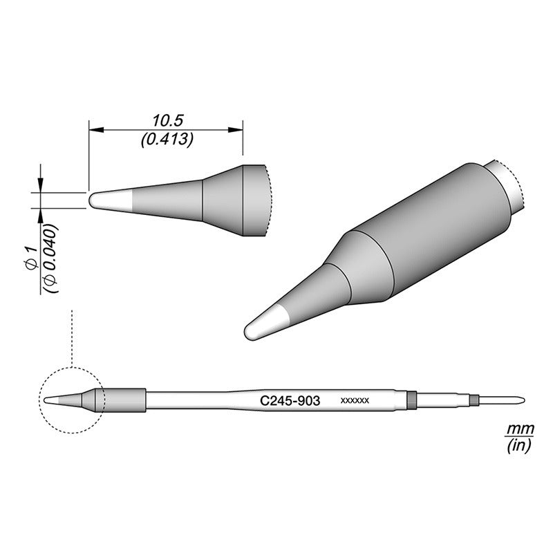 JBC Soldering tip (fine) C245-903