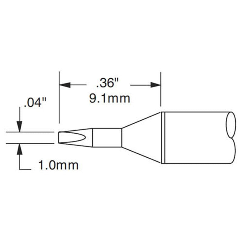 Metcal .02' (0.5mm)Conical Sharp Solder Tip