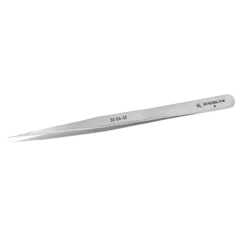 Excelta Stainless Steel Antimagnetic Tweezers with Long Straight Tips, 1 Star, 5-1/2'