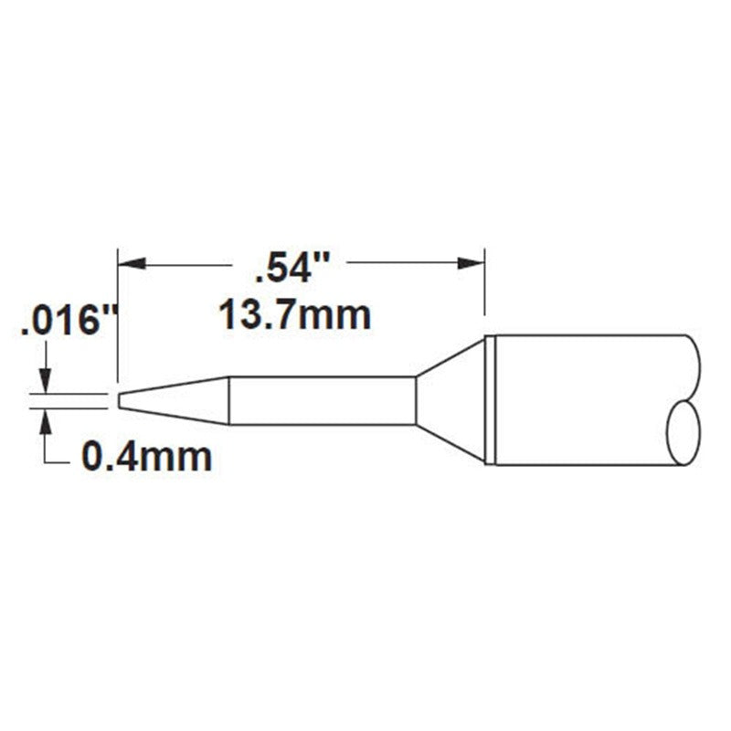 Metcal .016' (0.4mm) Conical Sharp Solder Tip