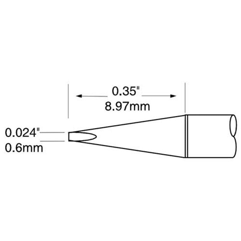 UltraFine Tip Cartridges, Chisel Long, 0.6mm x 9mm