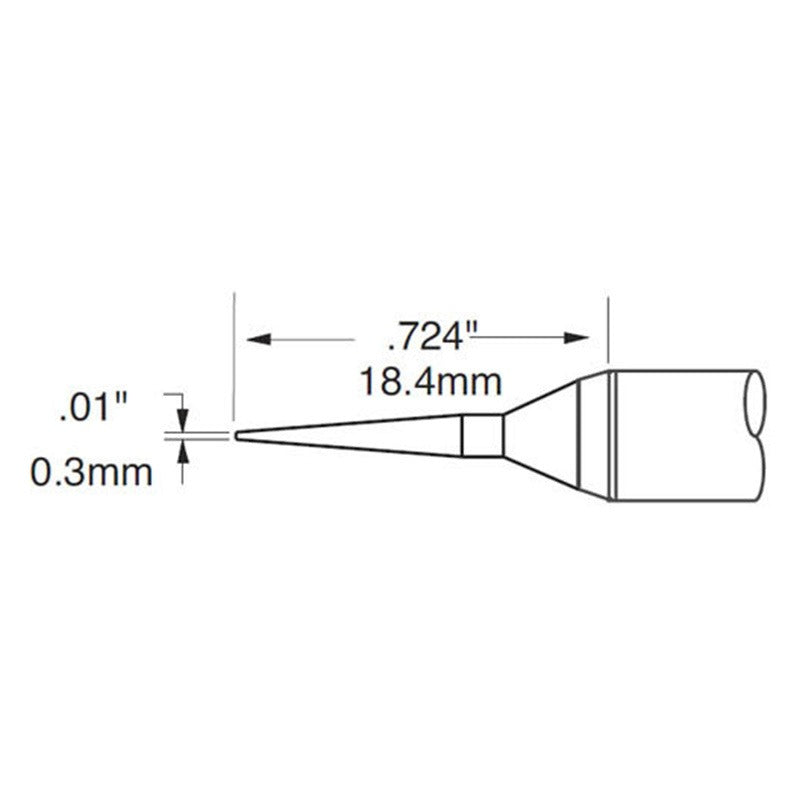 Metcal Conical Tip, Long, 0.3mm