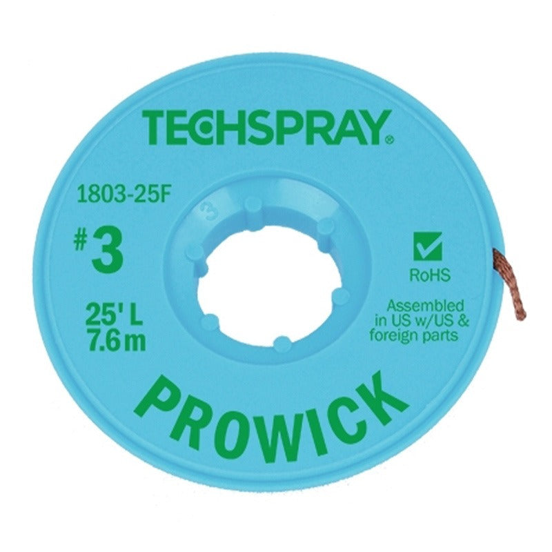 Tech Spray Pro Wick Green #3 Braid, 25'