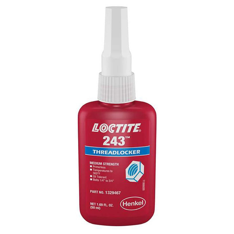 Loctite 1329467 243™ Blue Threadlocker (Medium Strength and Primerless), 50 ml Bottle