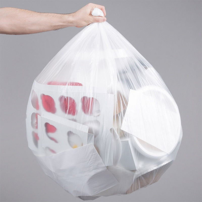 45 Gallon 16 Micron 40" x 48" Lavex Janitorial High Density Can Liner / Trash Bag - 250/Case