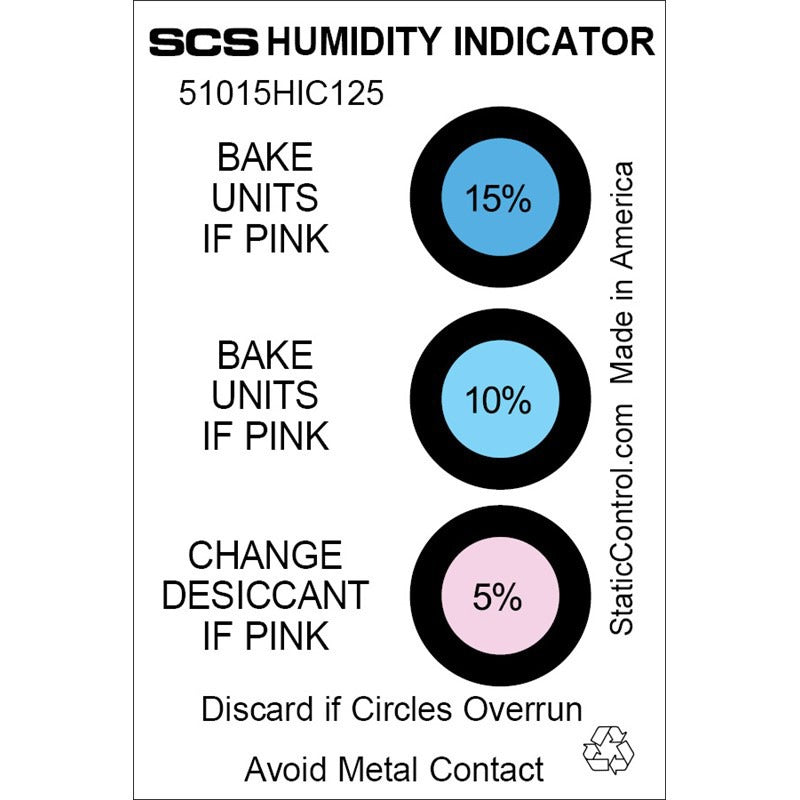 3 Spot Humidity Cards 125/pkg