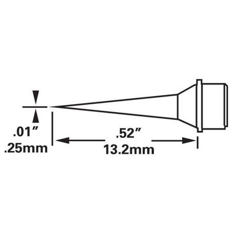 CARTRIDGE, CONICAL, 0.25MM X 13.5MM LG