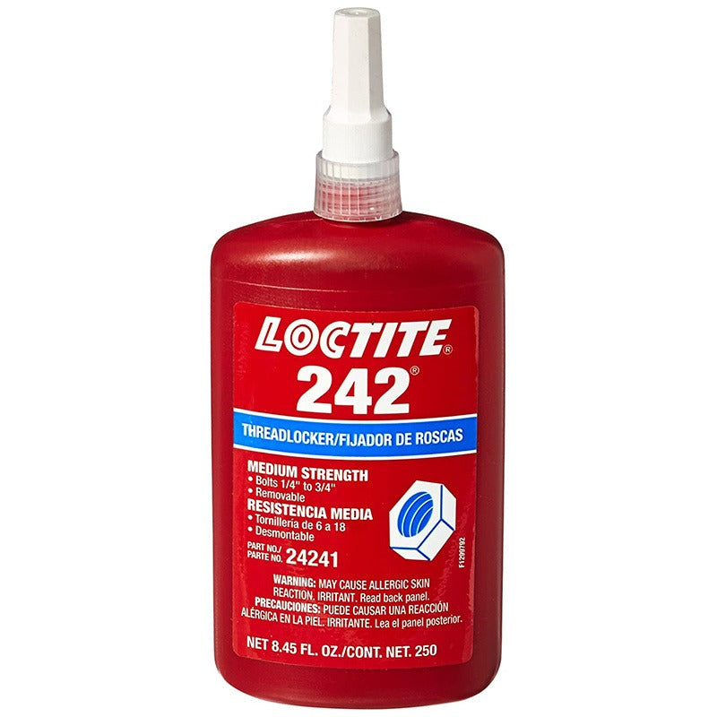 LOC-24241 Loctite 242 Medium Strength Removable Thixotropic Threadlocker, 250mL Bottle