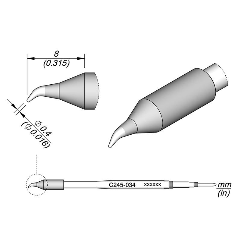 JBC Cartridge Bent Ø0,4 S1