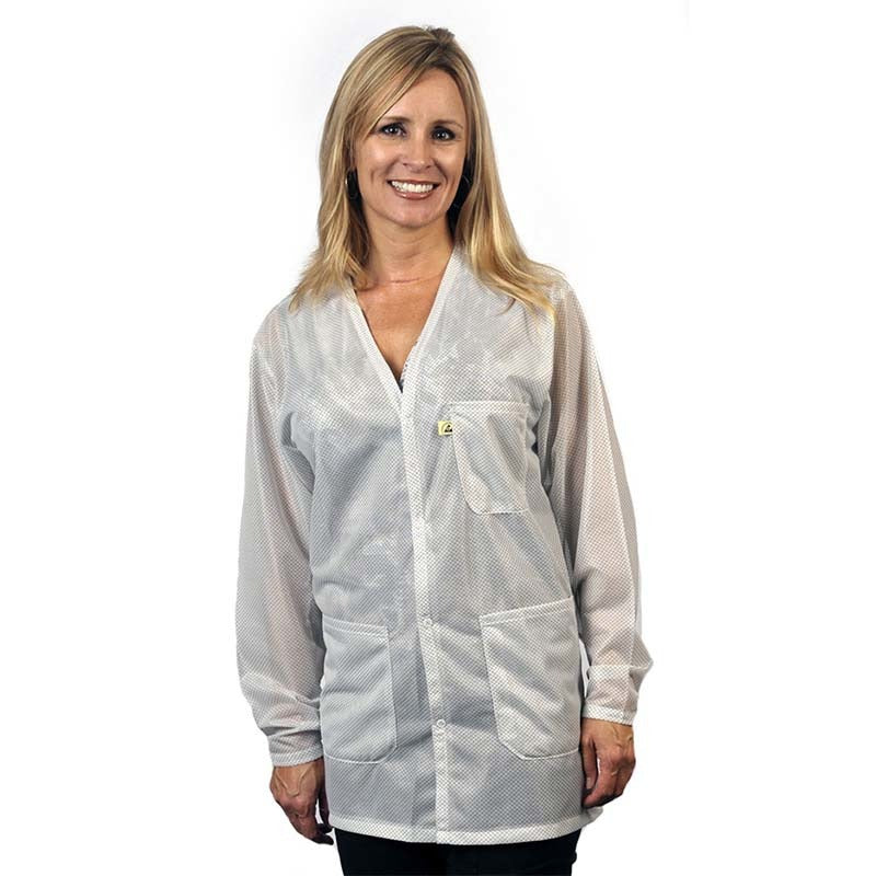 Tech Wear Smocks  Small V-neck, WHITE