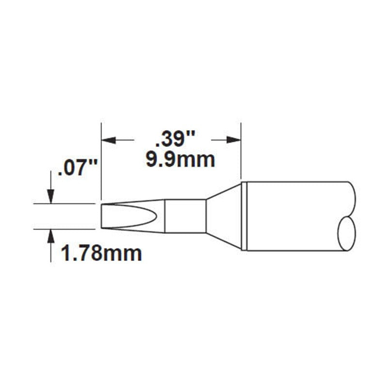 Metcal Cartridge, Chisel, 1.78mm (0.07 In), 30Deg