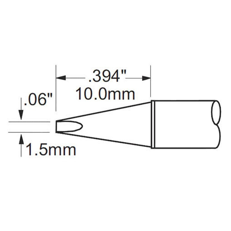 Metcal .06' (1.5mm) 60dg Chisel Solder Tip