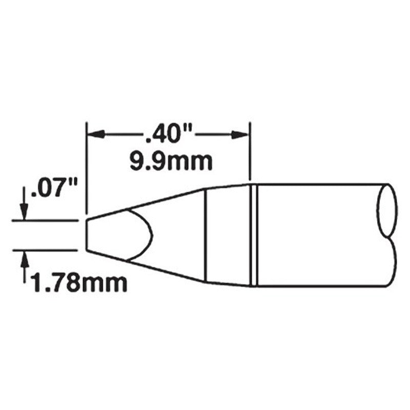 Metcal .07' (1.78mm)  30dg Chisel Solder Tip