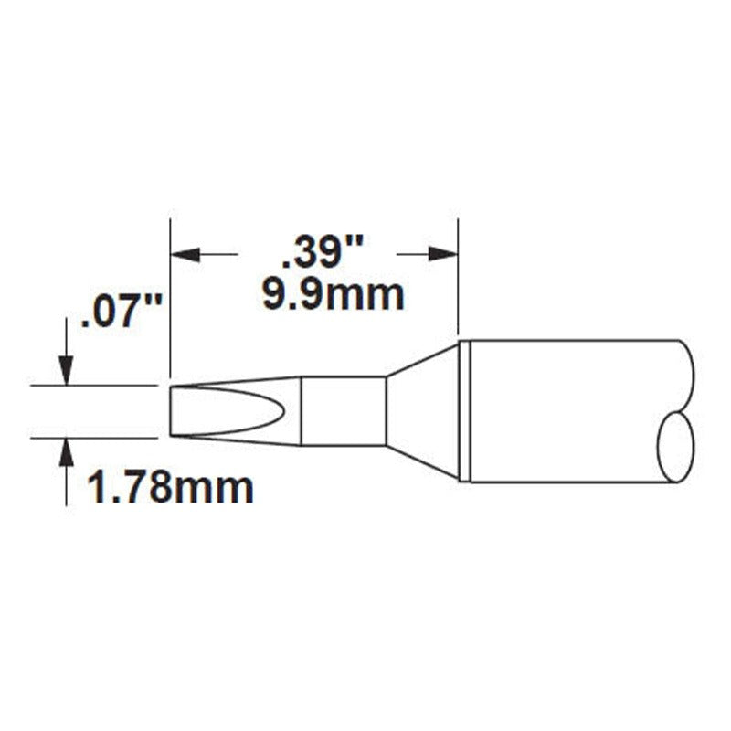 Metcal .07' (1.78mm) 30dg Chisel Solder Tip