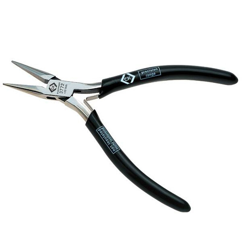 Snipe Nose Pliers with Straight Smooth Jaws, 5-1/4