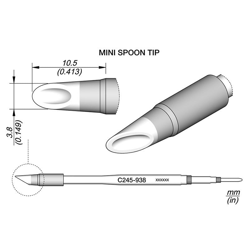 JBC CARTRIDGE FOR T245-A HAND PIECE 3.8MM