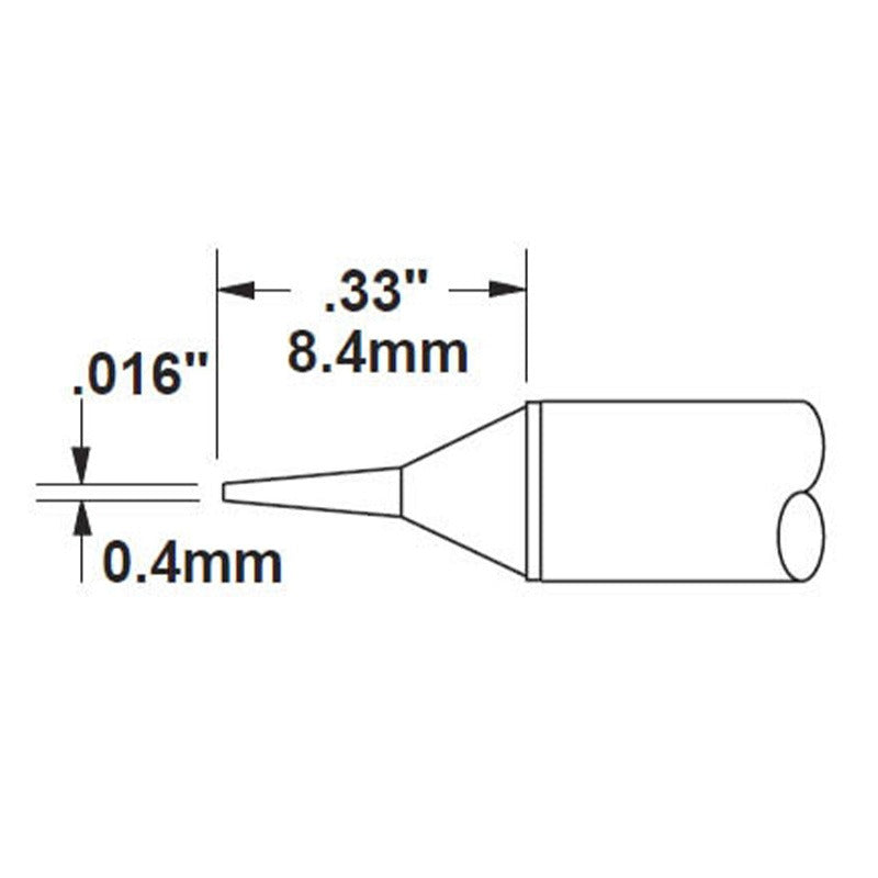 Metcal .016' (0.4mm) Conical Sharp Solder Tip