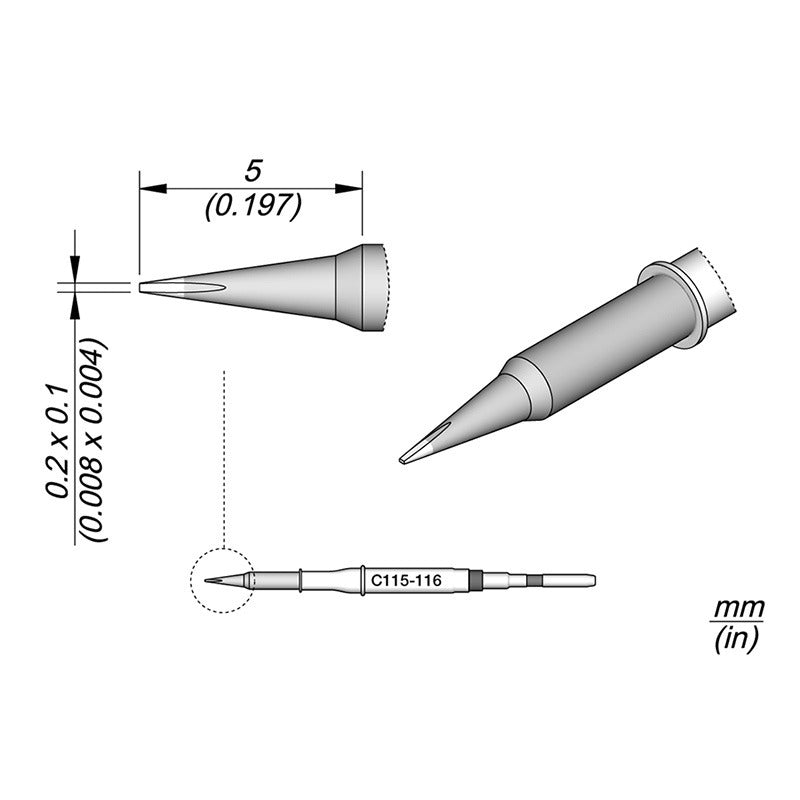 Cartridge Chisel 0,2x0,1..