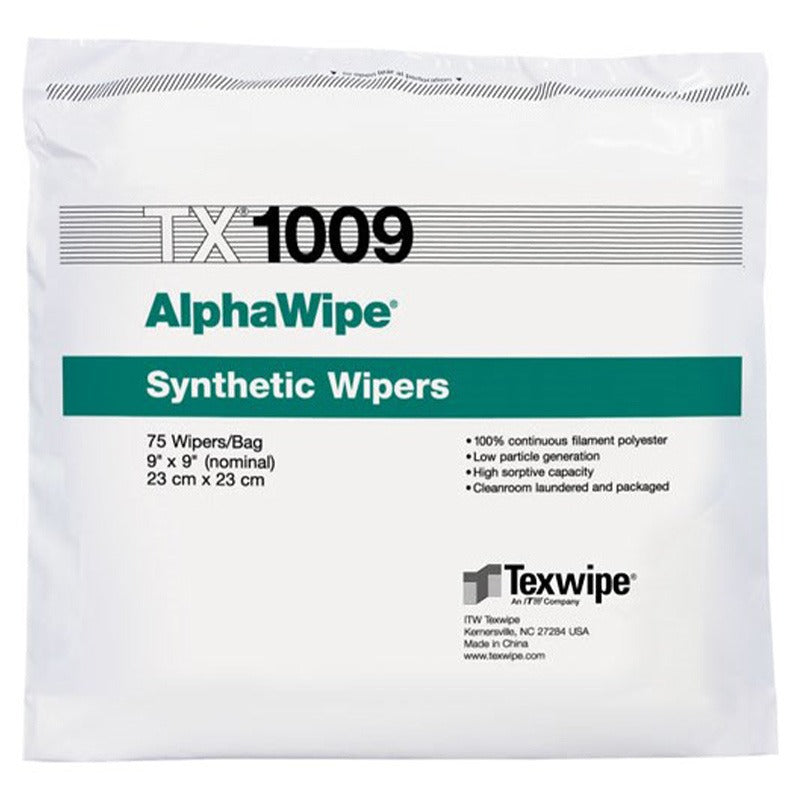 Texwipe Wipers 9' X 9' Polyester AlphaWipe Bag of 150