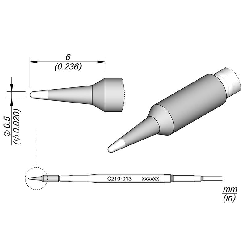 CARTRIDGE CONICAL Ø0,5