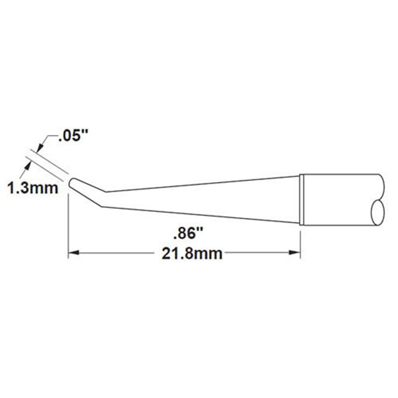 Cartriridge Conicol  Bent LOng 1.27 mm (0.05in) 30 deg