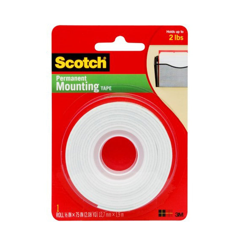 Scotch® Mounting Tape 110, 1/2 in x 75 in (0 00 212 00 01053)