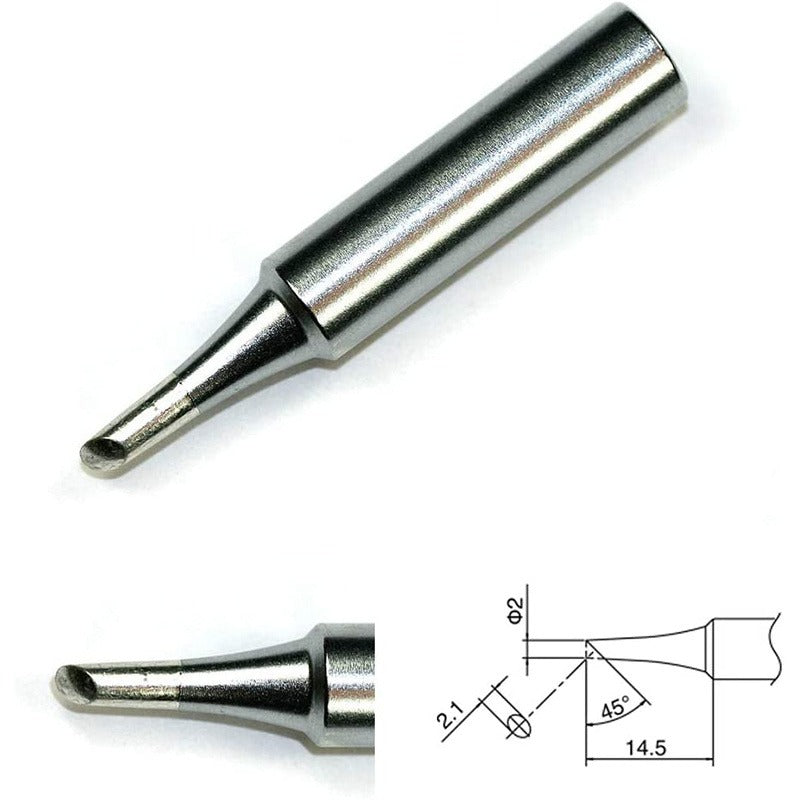 Soldering Tip, Bevel, 2mm for Hakko FX888