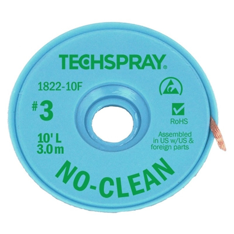 Tech Spray 1822-10F No Clean Solder Wick 10ft .075..