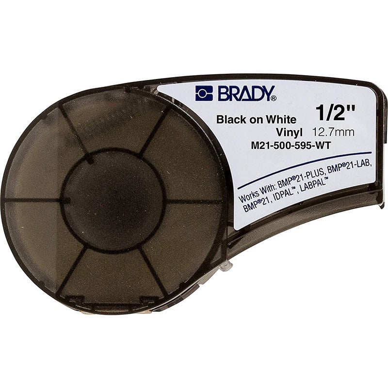 Brady Label Black on White 1/2" x 21" Y4083078 142807