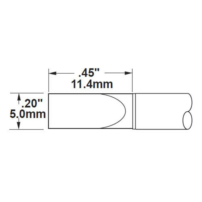 Metcal Special Build,.20' (5.0mm) Large Chisel Solder Tip