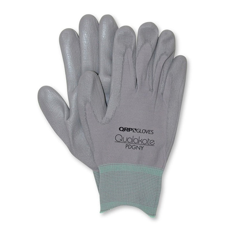 QRP - GRAY -  Palm Coated Gloves - Large (12pr/pack)