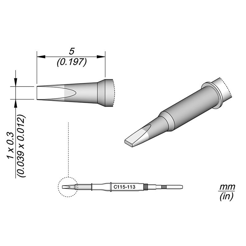 CARTRIDGE CHISEL 1X0,3