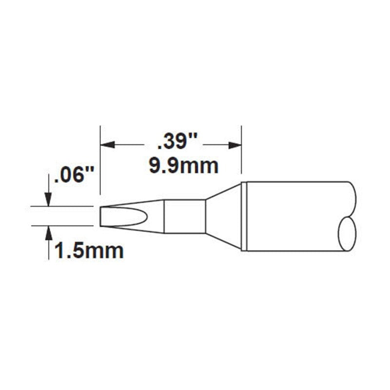 Metcal Cartridge, Chisel, 1.35mm (0.053 In), Deg