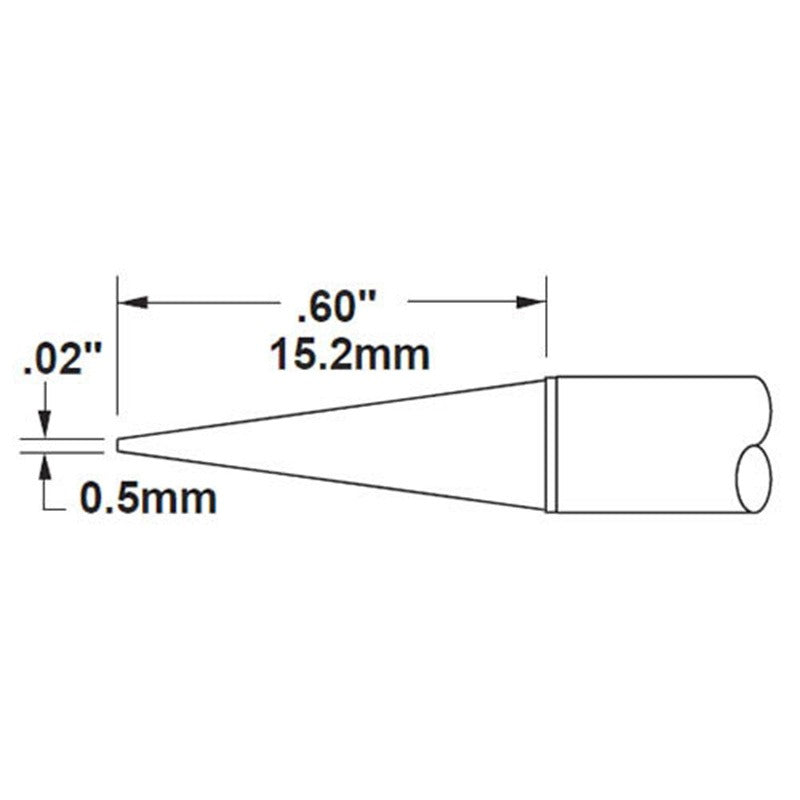 #STTC-843 - 800 Series Sharp Conical Soldering Tip Cartridge 0.50mm for MX-500 Iron