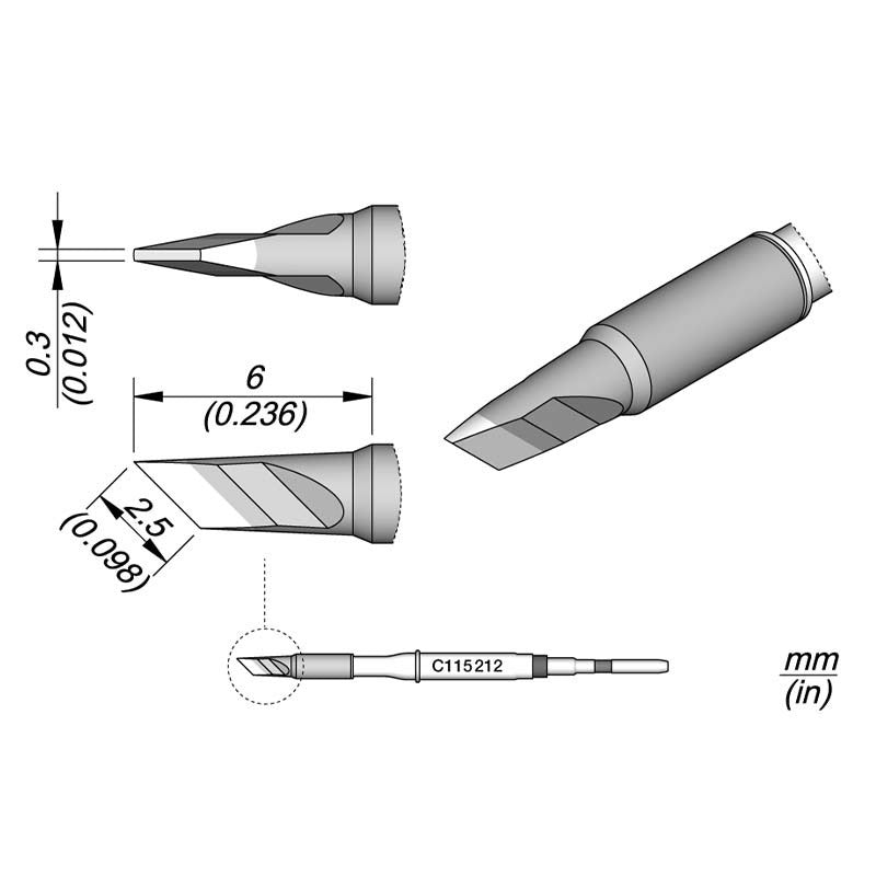 Cartridge Knife  2,5X0,3 S1..